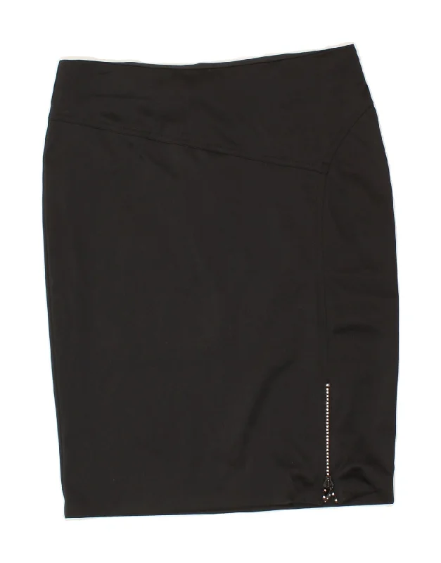 AIR WEAR Womens Pencil Skirt  US 8 Medium W30 Black Polyester