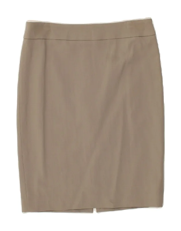 ARMANI Womens Pencil Skirt IT 42 Medium W30 Beige Wool