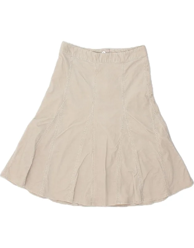 BAY Womens Corduroy Skirt UK 10 Small W26  Beige Cotton