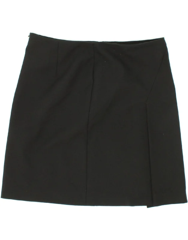 BENETTON Womens A-Line Skirt W34 Large Black