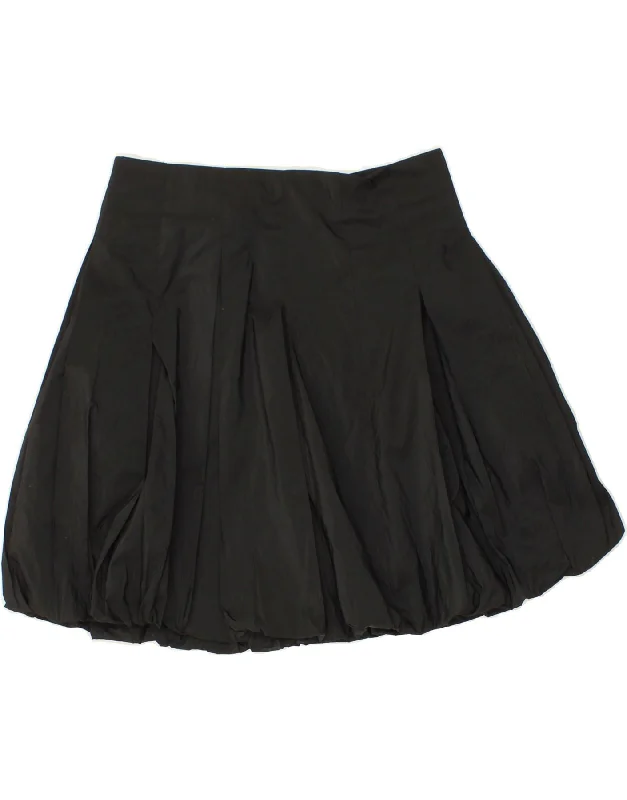 BENETTON Womens Bubble Skirt IT 42 Medium W30 Black Polyester