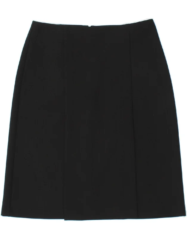 BENETTON Womens Midi Skirt W28 Medium  Black