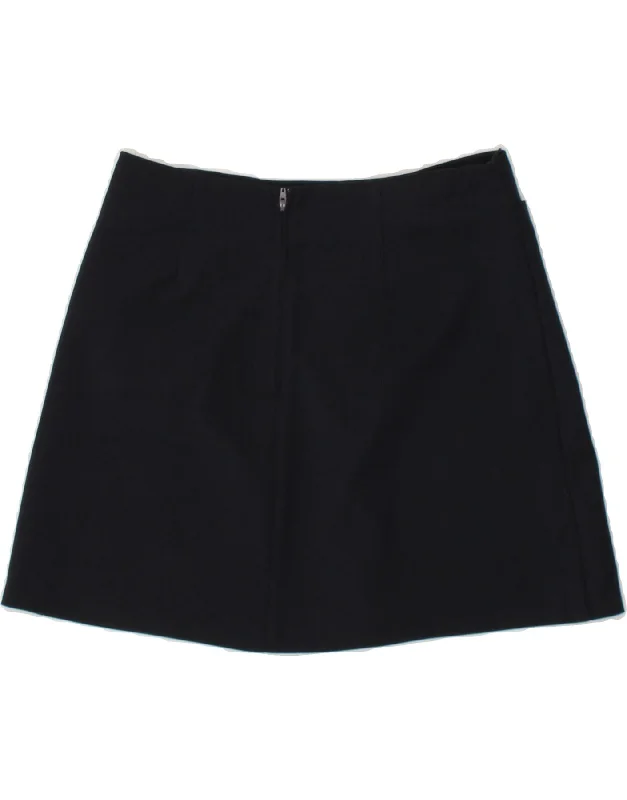 BENETTON Womens Mini Skirt IT 46 Large W30  Navy Blue Polyester