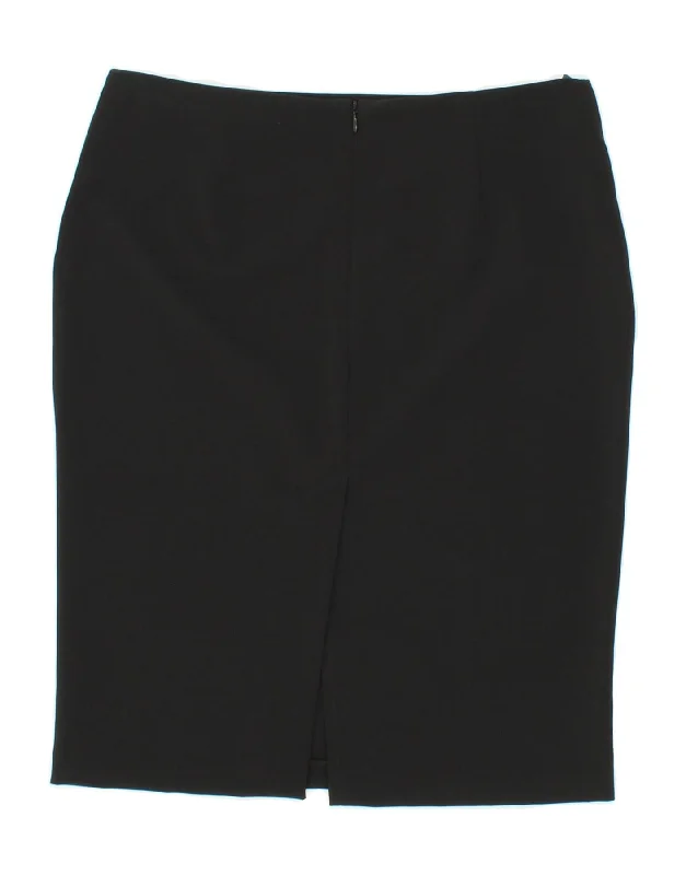 BENETTON Womens Pencil Skirt IT 44 Medium W30 Black Polyester