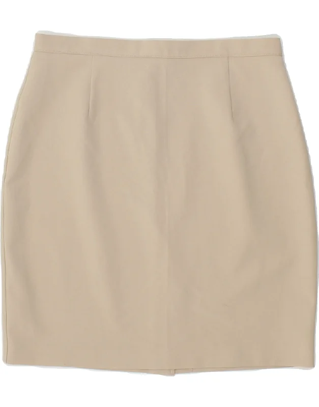 BENETTON Womens Pencil Skirt IT 46 Large W28  Beige Polyester