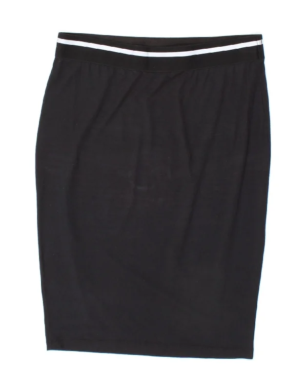 BENETTON Womens Pencil Skirt W28  Medium Black