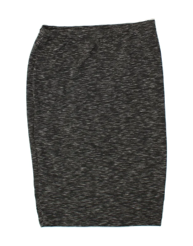 BENETTON Womens Pencil Skirt W36 XL Grey Flecked