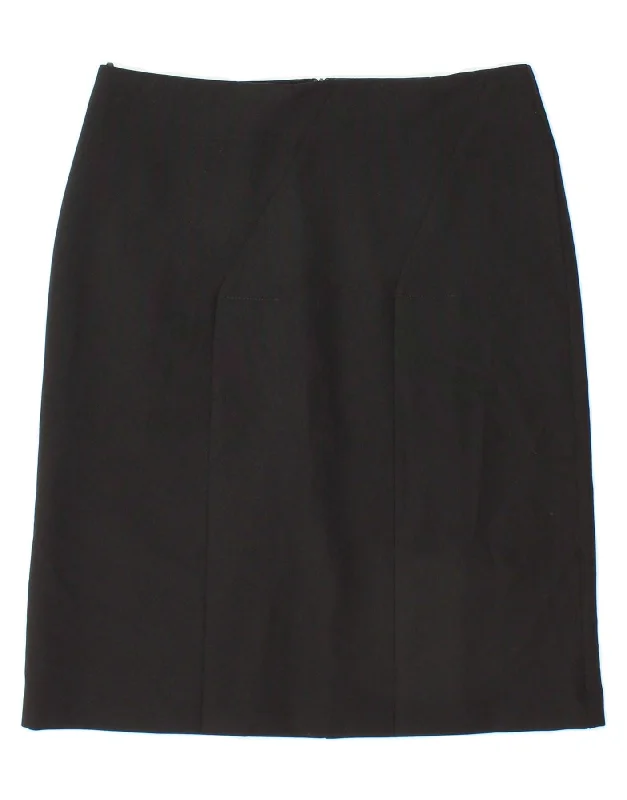 BENETTON Womens Straight Skirt IT 40 Small W28 Black Polyester