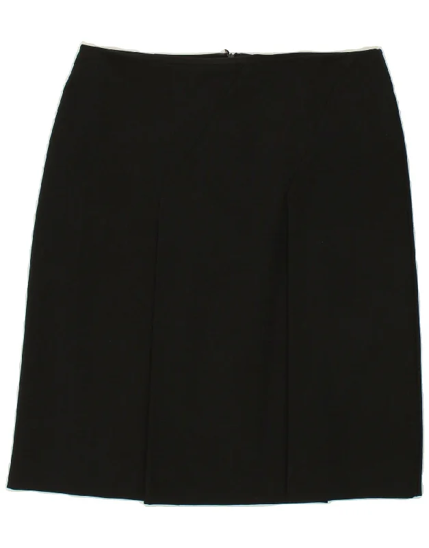 BENETTON Womens Straight Skirt IT 44 Medium W30  Black Polyester