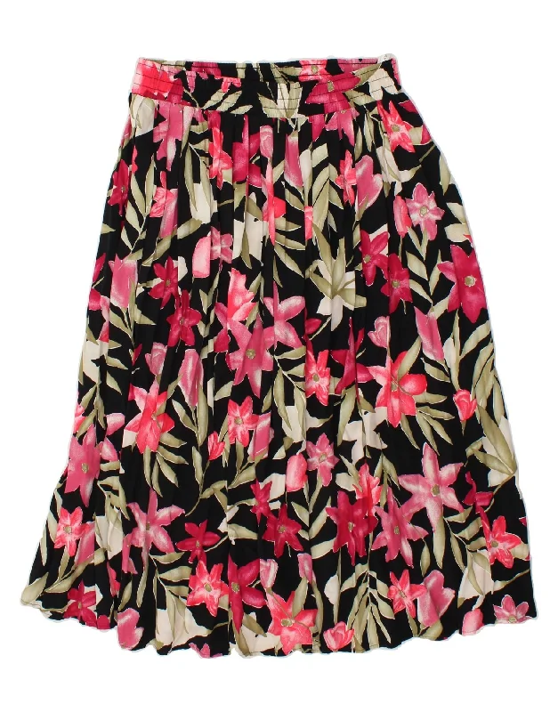 BERKERTEX  Womens Pleated Skirt UK 16 Large W32  Multicoloured Floral