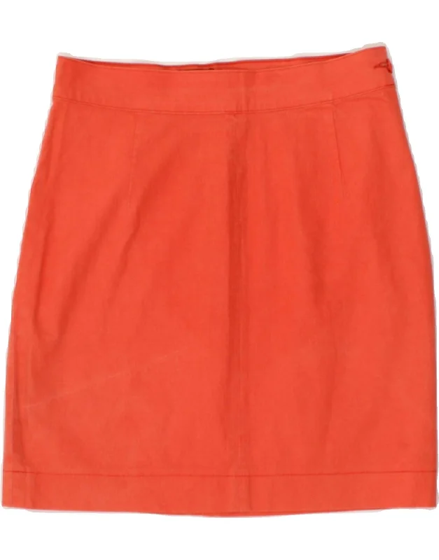 BEST COMPANY Womens Pencil Skirt W30 Medium Orange Cotton