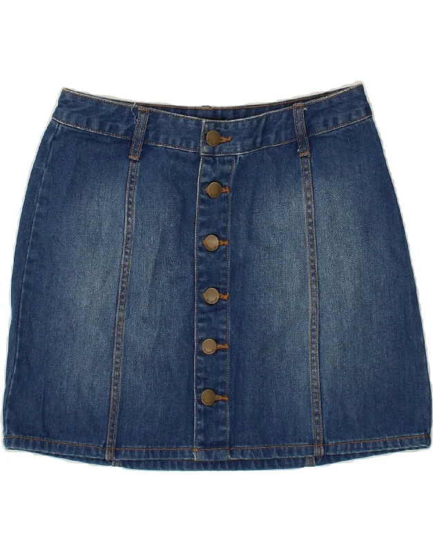 BILLABONG Womens Denim Skirt UK 12 Medium W28 Blue Cotton