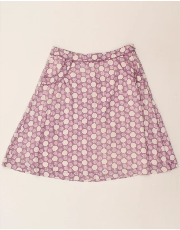 BODEN Womens High Waist A-Line Skirt US 10 Large W30 Purple Polka Dot