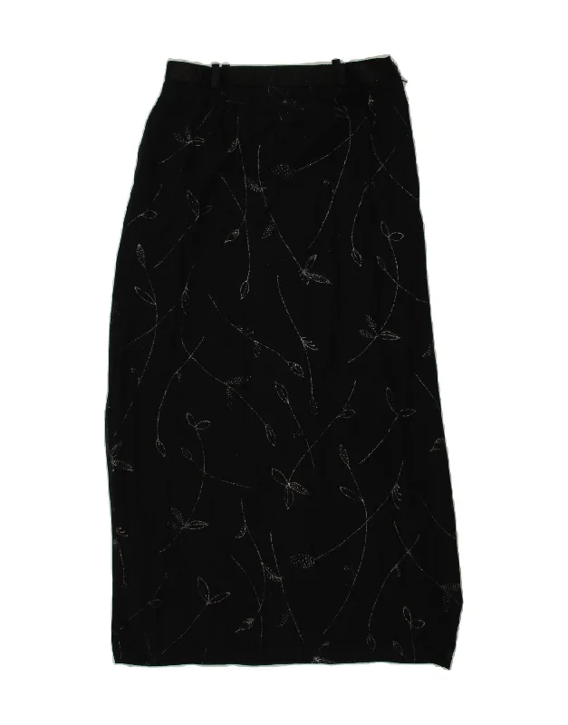 BRENDELLA Womens Maxi Skirt W30 Medium  Black Floral