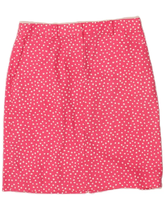 BROOKS BROTHERS Womens 346 Pencil Skirt UK 12 Medium W30 Pink Spotted