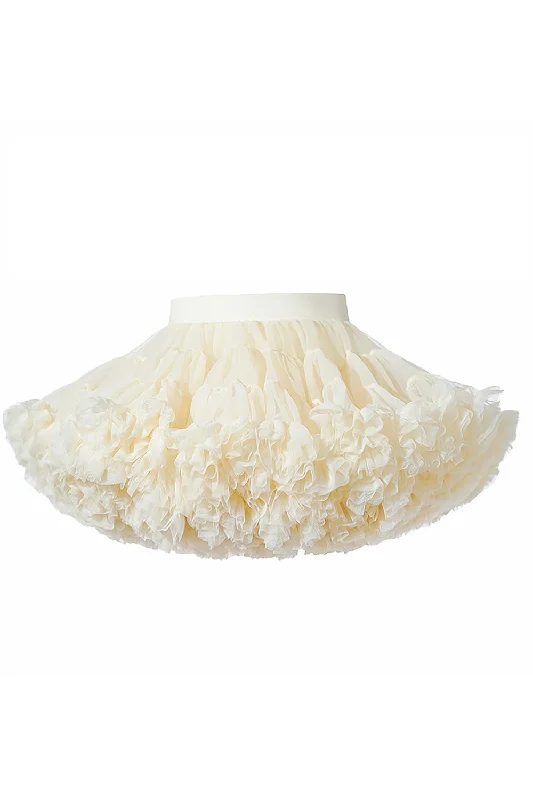 Champagne Ruffled Girl Tutu Skirt