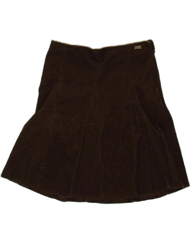 CONTE OF FLORENCE Womens Corduroy Skirt IT 46 Large W34 Brown Cotton