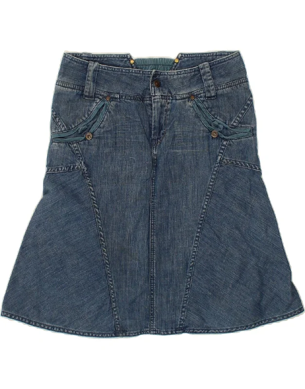 DIESEL Womens Denim Skirt W27 Small Blue Cotton