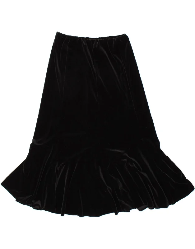 EASTEX Womens Trumpet Skirt UK 10 Small W26  Black Polyester