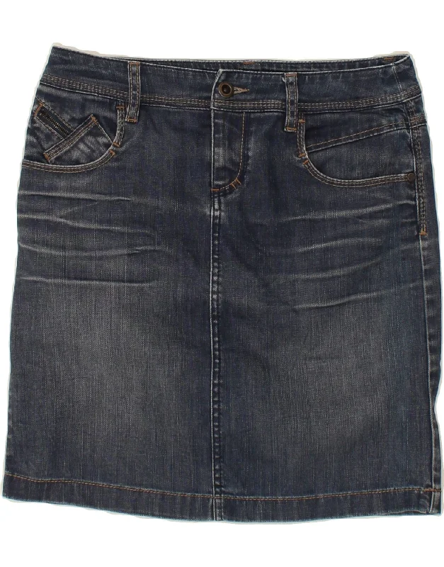 ESPRIT Womens Denim Skirt UK 10 Small W30 Blue Cotton