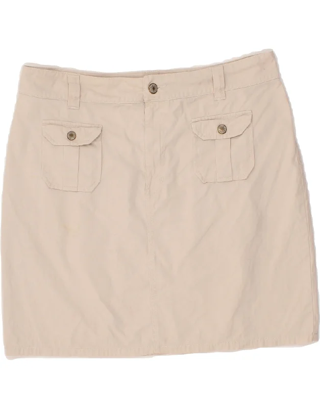 GAP Womens Mini Skirt US 12 Large W34  Beige Cotton