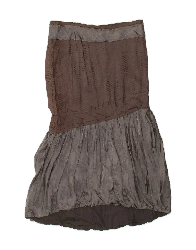 GUESS Womens Bubble Skirt IT 42 Medium W30  Brown Colourblock