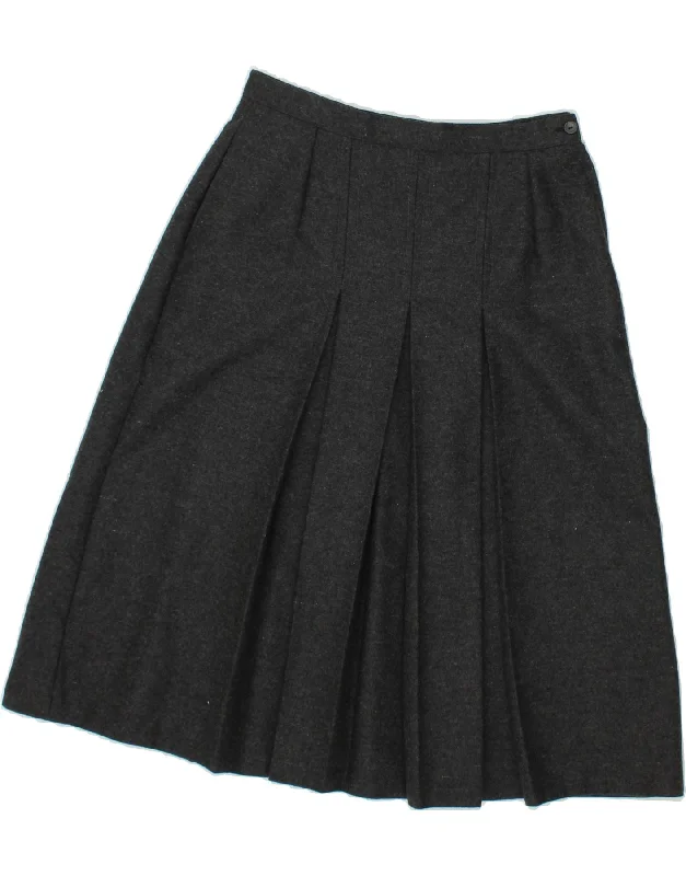 HUNTER Womens Flared Skirt UK 14 Medium W28  Grey Viscose