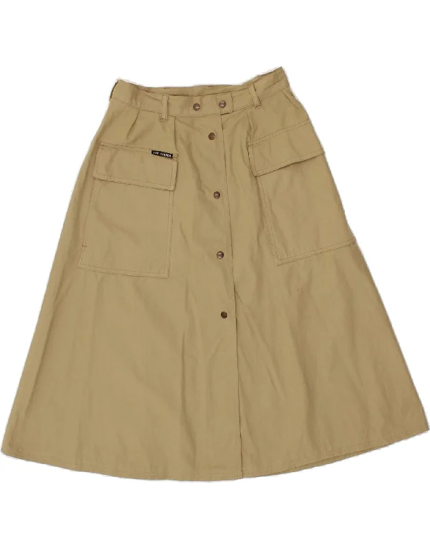 LEE COOPER Womens A-Line Skirt EU 40 Medium W27 Beige