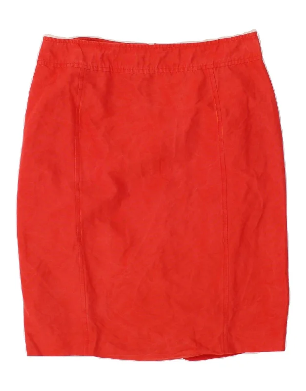 LES COPAINS Womens Midi Skirt IT 44 Medium W30 Red