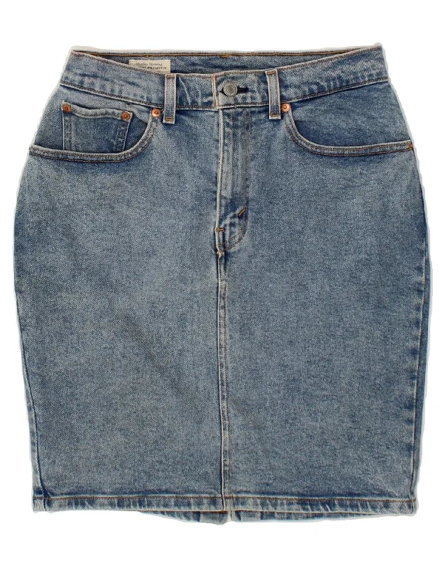 LEVI'S Womens Denim Skirt W27 Small Blue Cotton