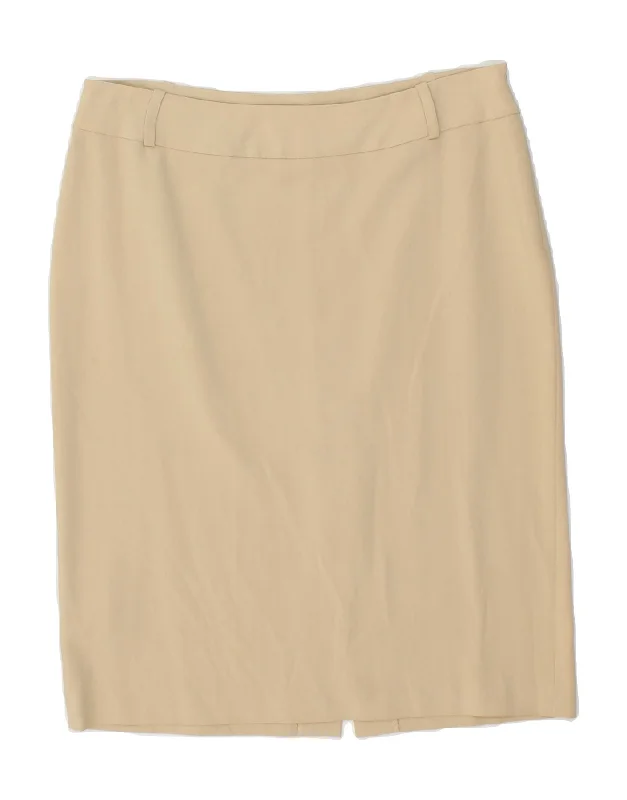 LIU JO Womens Pencil Skirt  IT 44 Medium W30 Beige Viscose