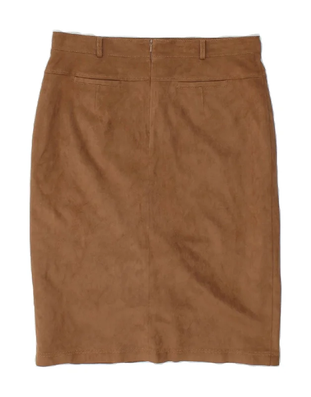 MONSOON Womens Pencil Skirt UK 16 Large W32  Brown Polyester