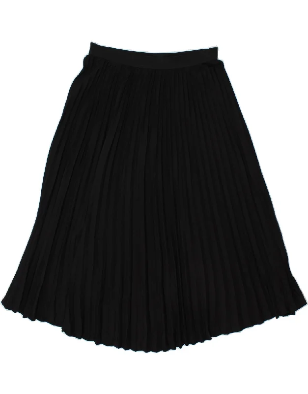 MONSOON Womens Pleated Skirt Medium W30  Black