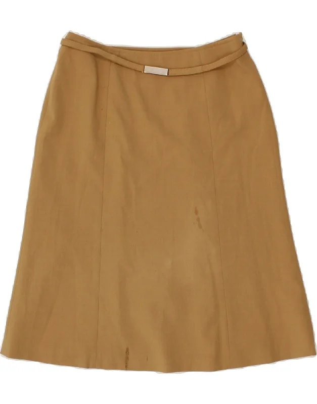 MOSCHINO Womens A-Line Skirt IT 44 Medium W28  Brown Polyester