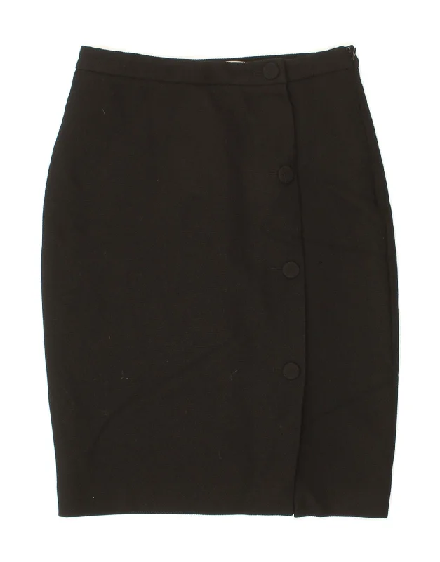 REISS Womens Pencil Skirt UK 8 Small W26 Black Polyester