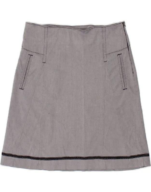 SERGIO TACCHINI Womens A-Line Skirt W30 Medium  Grey