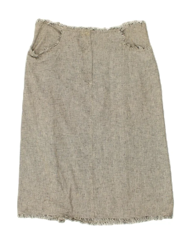 TRUSSARDI Womens Straight Skirt IT 42 Medium W30  Grey Flecked