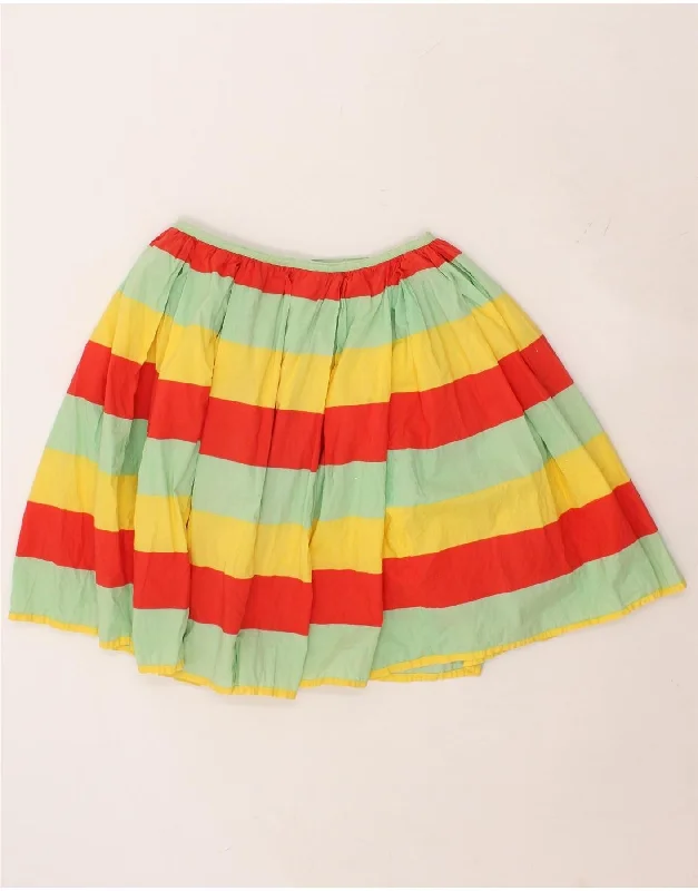 VINTAGE Womens A-Line Skirt IT 40 Small W28  Multicoloured Striped