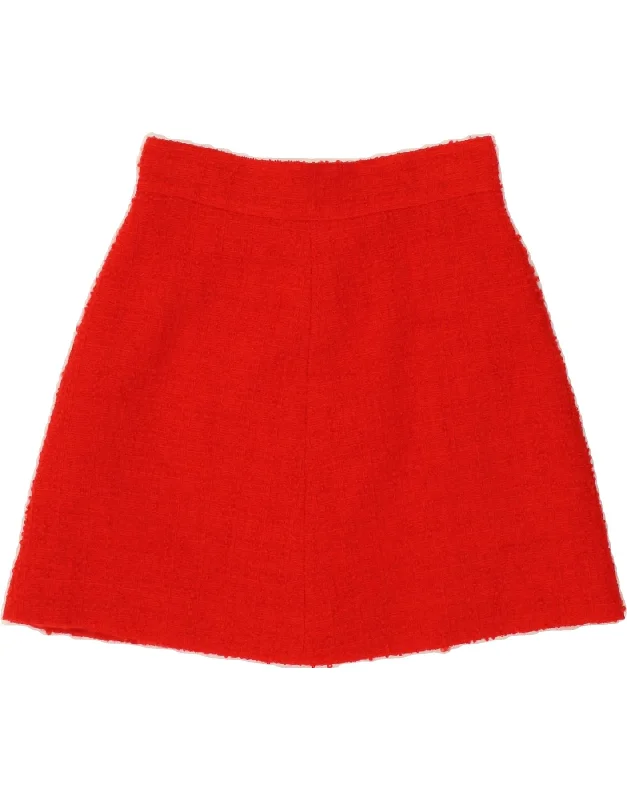 VINTAGE Womens A-Line Skirt W26 Small  Red