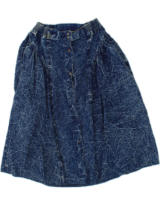 VINTAGE Womens Acid Wash Denim Skirt W30 Medium  Blue