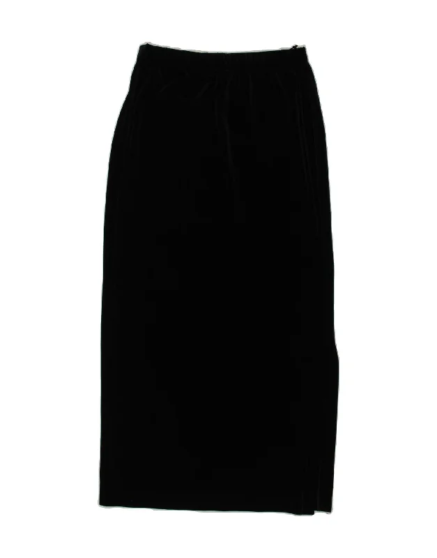 VINTAGE Womens Maxi Skirt UK 12 Medium W30  Black Polyester