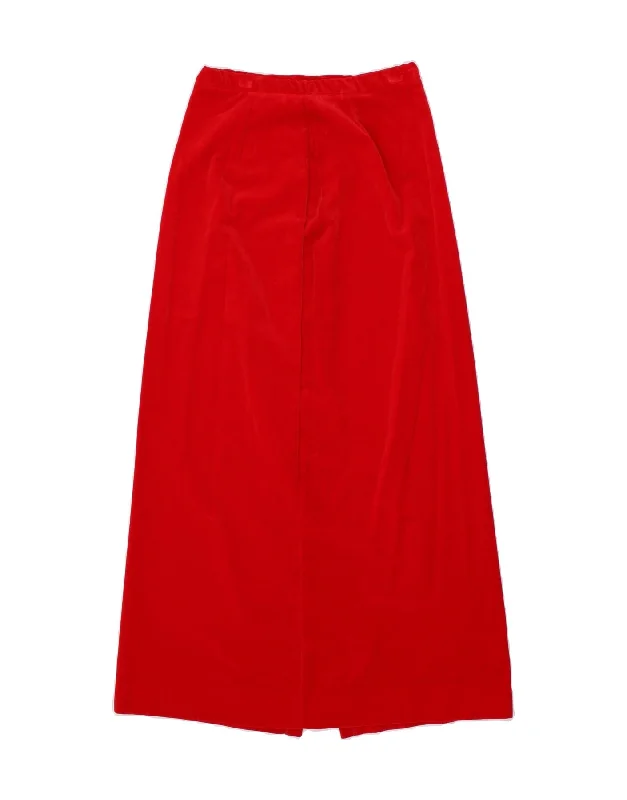 VINTAGE Womens Maxi Skirt W28 Medium Red