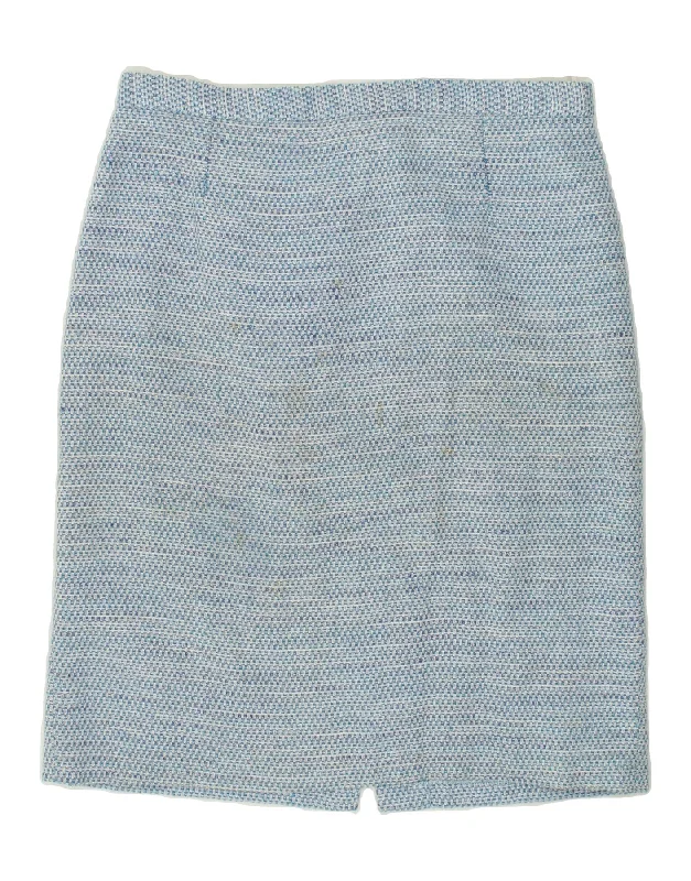 VINTAGE Womens Pencil Skirt UK 18 XL W36  Blue Flecked