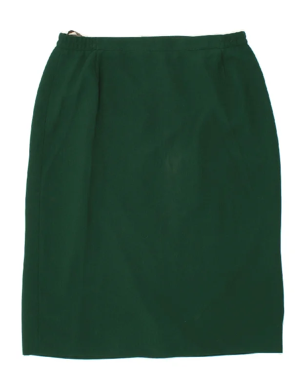 VINTAGE Womens Pencil Skirt UK 20 2XL W38  Green