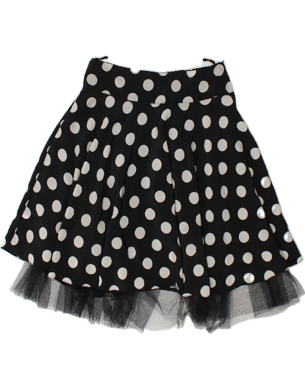 VINTAGE Womens Tutu Skirt UK 10 Small W28 Black Polka Dot