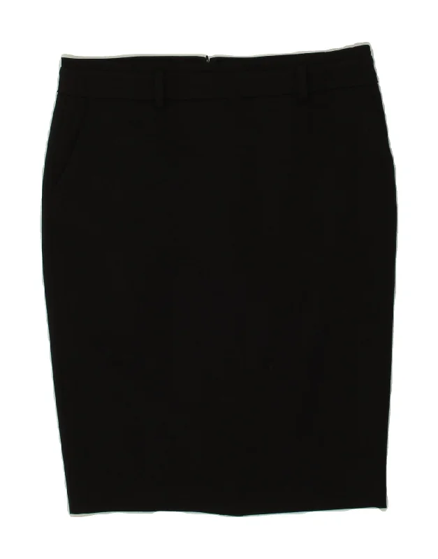 WAREHOUSE Womens Pencil Skirt UK 14 Large W34  Black Polyester