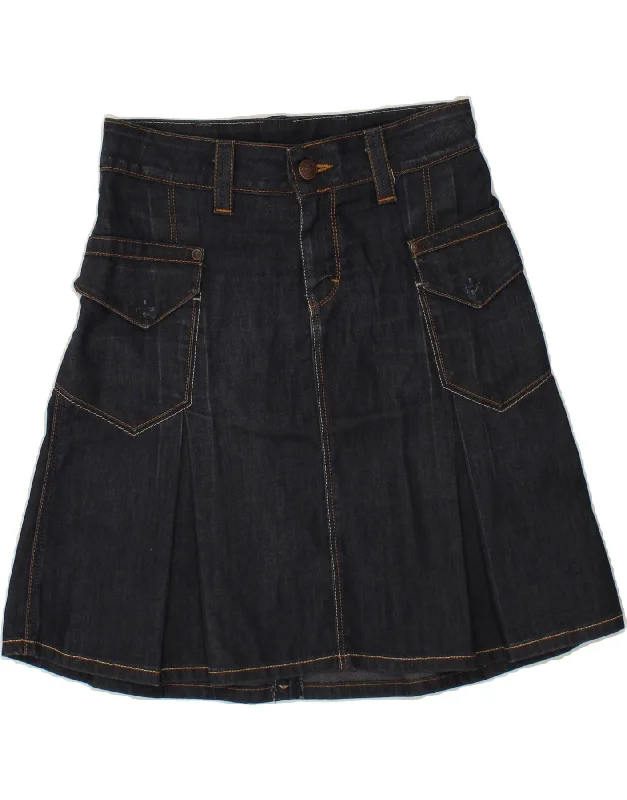 WRANGLER Womens Denim Skirt W29 Medium Navy Blue Cotton