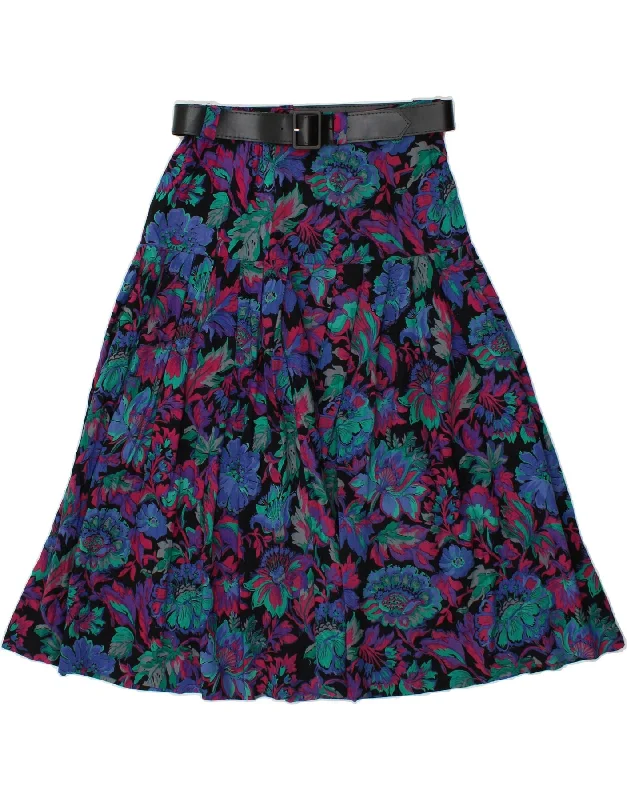 YOUR SIXTH SENSE Womens Flared Skirt UK 14 Large W32  Multicoloured Floral