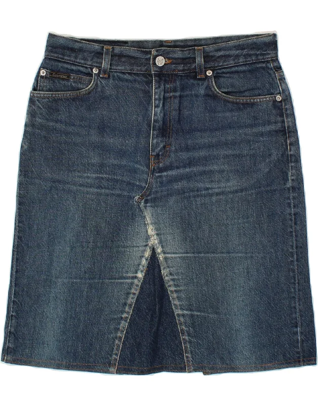 CALVIN KLEIN JEANS Womens Denim Skirt W32 Large Blue Cotton