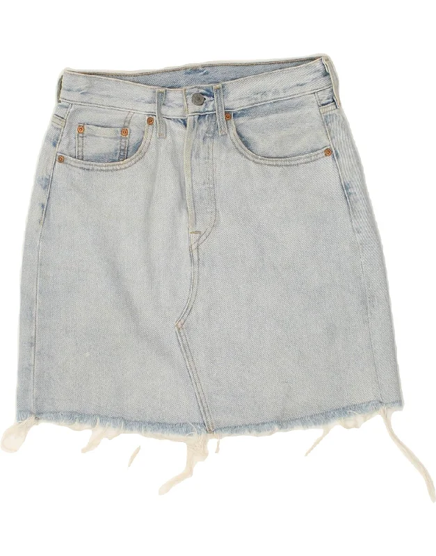 LEVI'S Womens Denim Skirt W30 Medium Blue Cotton